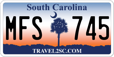 SC license plate MFS745