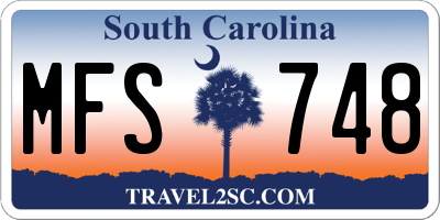 SC license plate MFS748