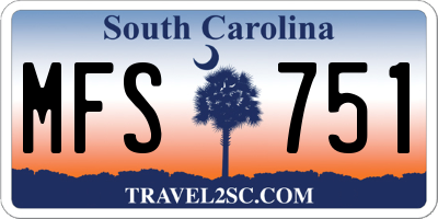 SC license plate MFS751