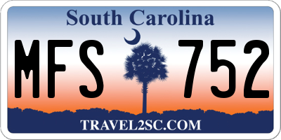 SC license plate MFS752