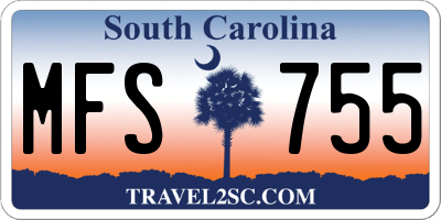 SC license plate MFS755