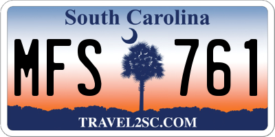 SC license plate MFS761