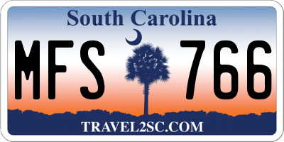 SC license plate MFS766