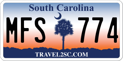 SC license plate MFS774
