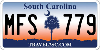 SC license plate MFS779