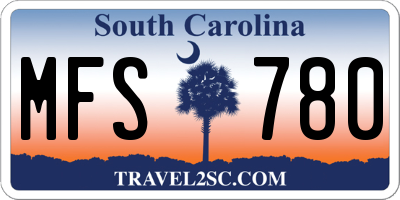SC license plate MFS780