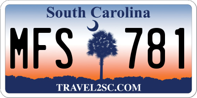 SC license plate MFS781