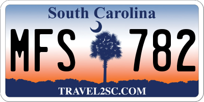 SC license plate MFS782