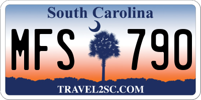 SC license plate MFS790