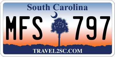 SC license plate MFS797