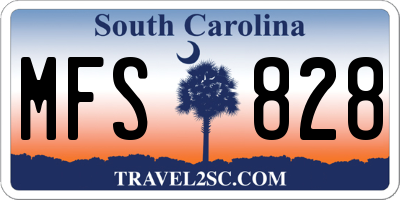 SC license plate MFS828