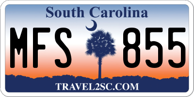 SC license plate MFS855