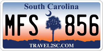 SC license plate MFS856