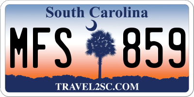 SC license plate MFS859