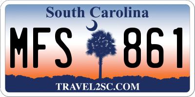 SC license plate MFS861