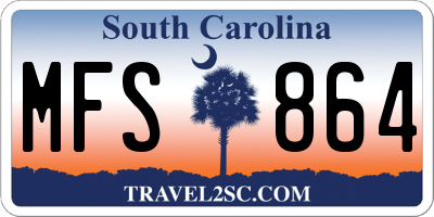 SC license plate MFS864
