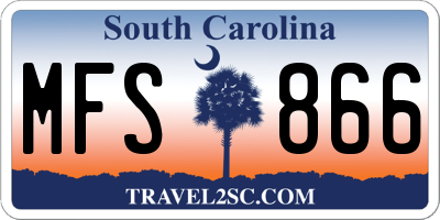 SC license plate MFS866