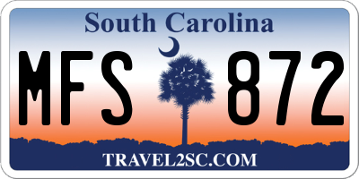 SC license plate MFS872