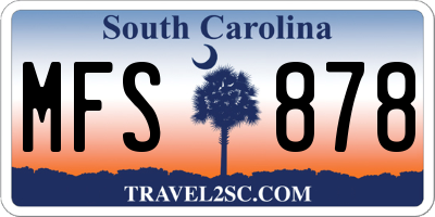 SC license plate MFS878