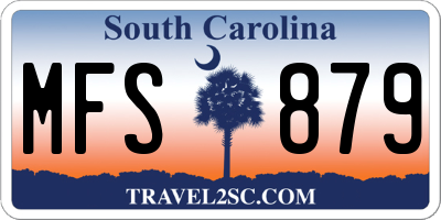 SC license plate MFS879