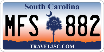 SC license plate MFS882