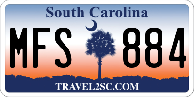 SC license plate MFS884