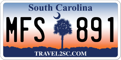 SC license plate MFS891