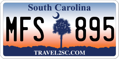 SC license plate MFS895