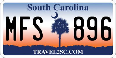 SC license plate MFS896