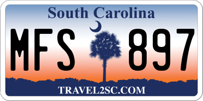 SC license plate MFS897