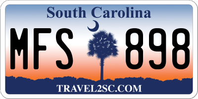 SC license plate MFS898