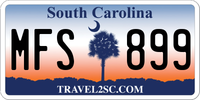 SC license plate MFS899