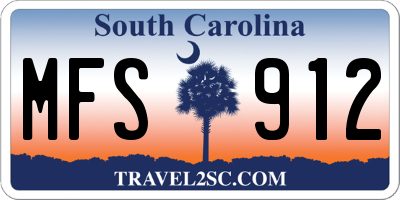 SC license plate MFS912