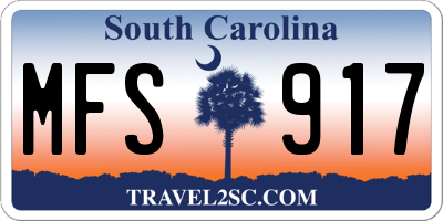 SC license plate MFS917