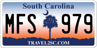 SC license plate MFS979