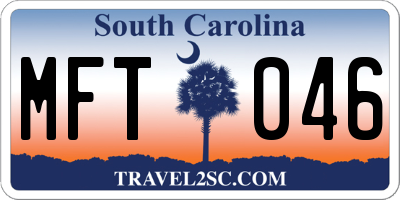 SC license plate MFT046