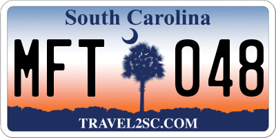 SC license plate MFT048