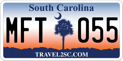 SC license plate MFT055