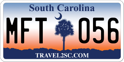 SC license plate MFT056