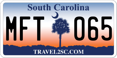 SC license plate MFT065