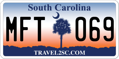 SC license plate MFT069