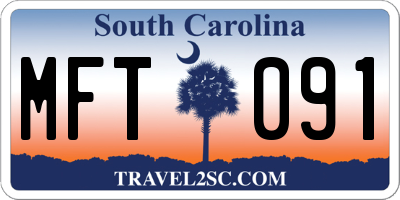 SC license plate MFT091