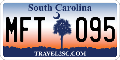 SC license plate MFT095