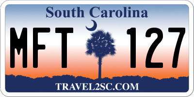 SC license plate MFT127