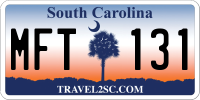 SC license plate MFT131