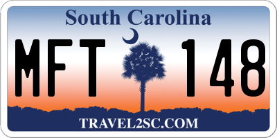 SC license plate MFT148