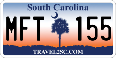 SC license plate MFT155