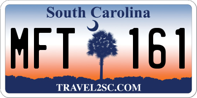 SC license plate MFT161