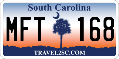 SC license plate MFT168