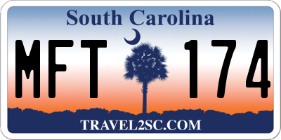 SC license plate MFT174